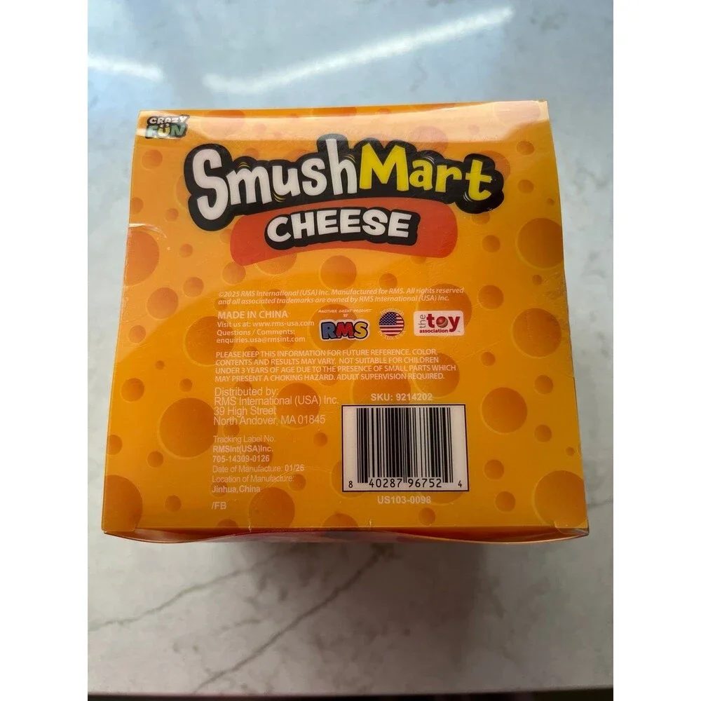 RMS Smush Mart-Cheese Squish toy fidget-NEW!